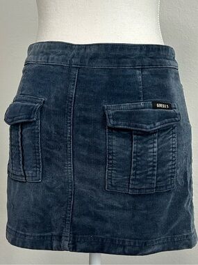 vintage guess corduroy mini skirt y2k